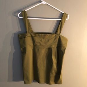 Olive green sleeveless top